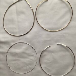 Three Necklaces Two Gold-colored Two Silver-colored
